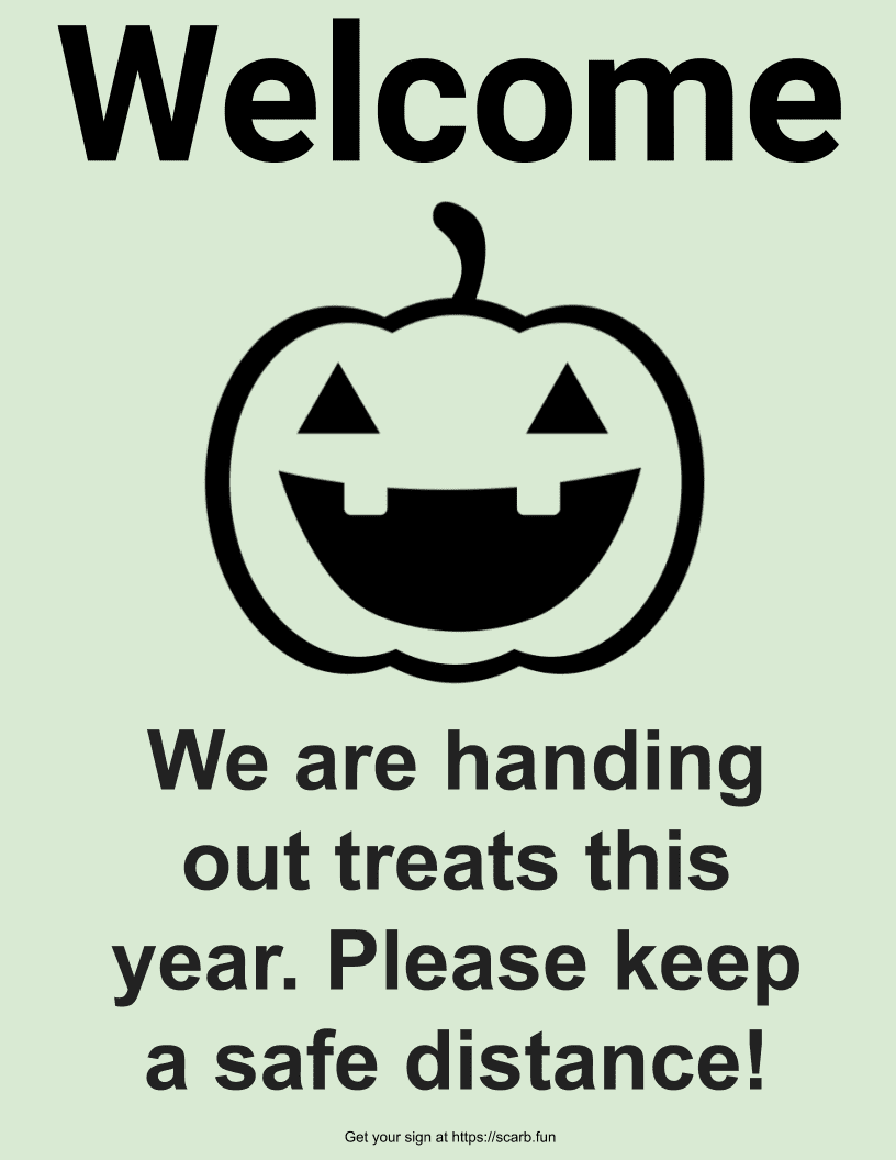 Welcome Jack-o-lantern Welcome Scareborough 2020 Sign